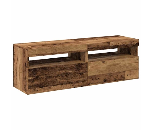 2-Daļīgs Televizora Skapja Komplekts Ar Led Gaismām Old Wood Vidaxl