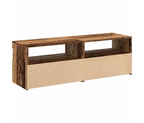 2-Daļīgs Televizora Skapja Komplekts Ar Led Gaismām Old Wood Vidaxl