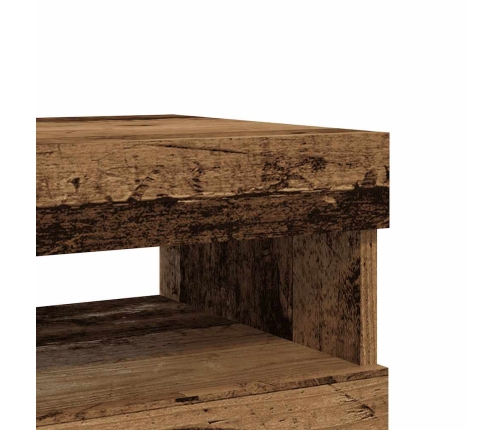 2-Daļīgs Televizora Skapja Komplekts Ar Led Gaismām Old Wood Vidaxl