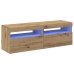 2-Daļīgs Televizora Skapja Komplekts Ar Led Gaismām Artisan Oak Vidaxl