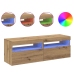 2-Daļīgs Televizora Skapja Komplekts Ar Led Gaismām Artisan Oak Vidaxl