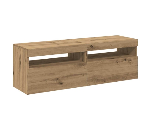2-Daļīgs Televizora Skapja Komplekts Ar Led Gaismām Artisan Oak Vidaxl