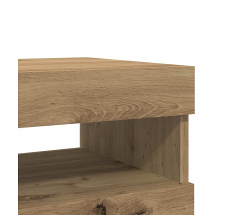 2-Daļīgs Televizora Skapja Komplekts Ar Led Gaismām Artisan Oak Vidaxl