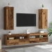 2-Daļīgs Televizora Skapja Komplekts Vecs Koks 30,5X30X90 Cm Vidaxl