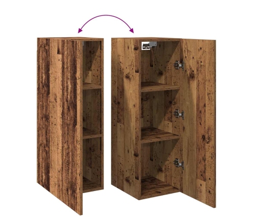 2-Daļīgs Televizora Skapja Komplekts Vecs Koks 30,5X30X90 Cm Vidaxl