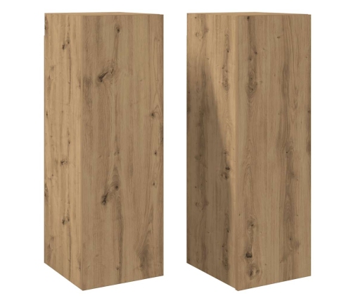 2 Daļu Tv Skapja Komplekts Artisan Ozols 30,5X30X90 Cm Vidaxl