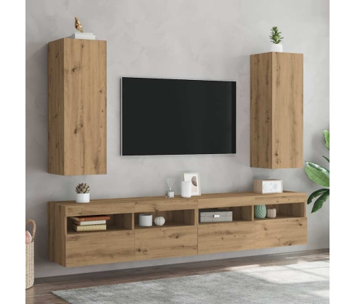 2 Daļu Tv Skapja Komplekts Artisan Ozols 30,5X30X90 Cm Vidaxl