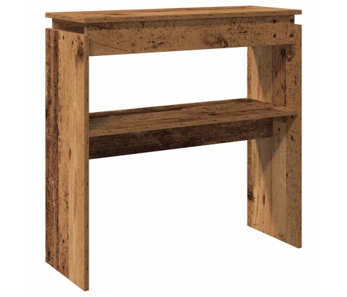 vidaXL konsoles galdiņš, veca koka, 80x30x80 cm, inženierijas koks