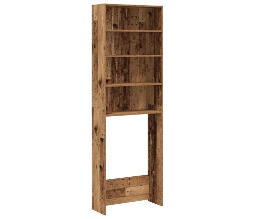 Veļas Mašīnas Skapis Old Wood 64X24X190 Cm Vidaxl