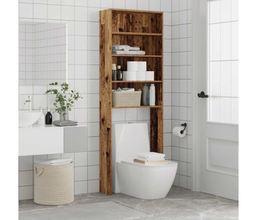Veļas Mašīnas Skapis Old Wood 64X24X190 Cm Vidaxl
