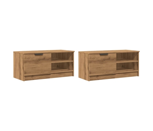 2 Daļu Tv Skapja Komplekts Artisan Oak 80X35X36,5 Cm Vidaxl