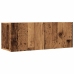 2 Daļ. Sienas Televizora Skapja Komplekts Old Wood 80X30X30 Cm Vidaxl