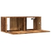 2 Daļ. Sienas Televizora Skapja Komplekts Old Wood 80X30X30 Cm Vidaxl