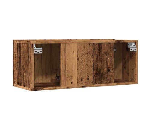 2 Daļ. Sienas Televizora Skapja Komplekts Old Wood 80X30X30 Cm Vidaxl