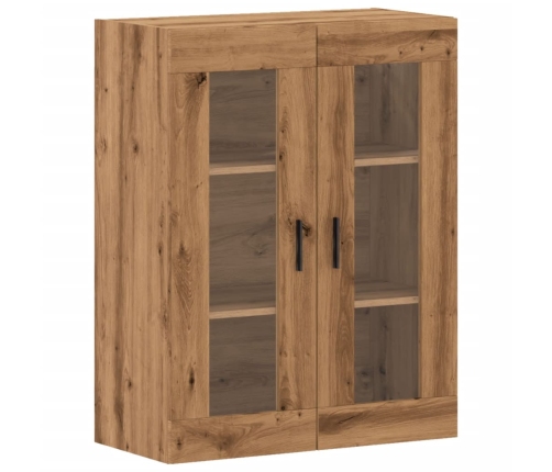 vidaXL sienas skapīši, koka krāsa, 69,5x34x90 cm