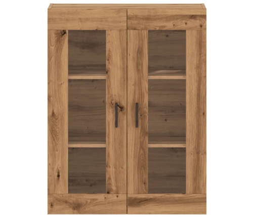 vidaXL sienas skapīši, koka krāsa, 69,5x34x90 cm