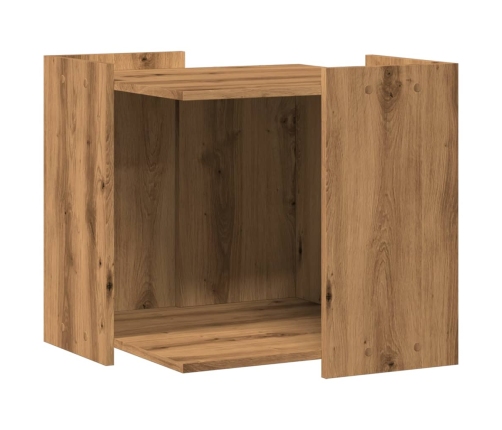 vidaXL Kaķu pakaišu kastes korpuss 53x53x51 cm inženierijas koks