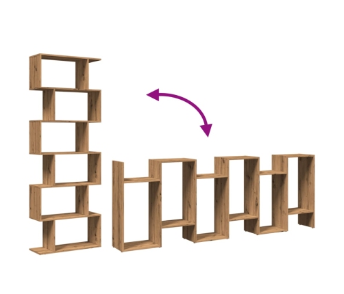 vidaXL telpas sadalītājs, grāmatu plaukts, 6 līmeņi, 70x24x193 cm