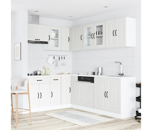 11-Daļīgs Virtuves Skapītis Komplekts, Kalmar, Balts Vidaxl