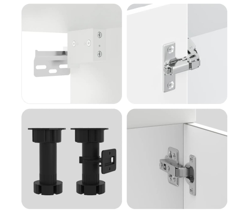 11-Daļīgs Virtuves Skapītis Komplekts, Kalmar, Balts Vidaxl