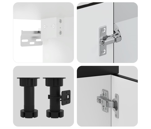 vidaXL 11-daļīgs virtuves skapītis komplekts, Kalmar, melns