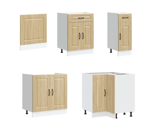 11-Daļīgs Virtuves Skapītis Komplekts, Kalmar, Ozolkoka Vidaxl