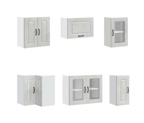 11-Daļīgs Virtuves Skapītis Komplekts, Kalmar, Betona Pelēks Vidaxl