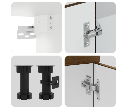 11-Daļīgs Virtuves Skapītis Komplekts, Kalmar, Brūna Ozola Vidaxl