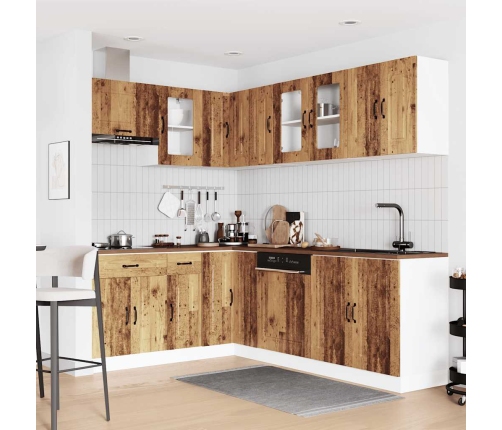 vidaXL 11-daļīgs virtuves skapītis komplekts, Kalmar, veca koka