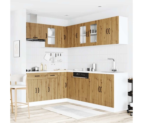 11-Daļīgs Virtuves Skapītis Komplekts, Kalmar, Koka Karas Vidaxl