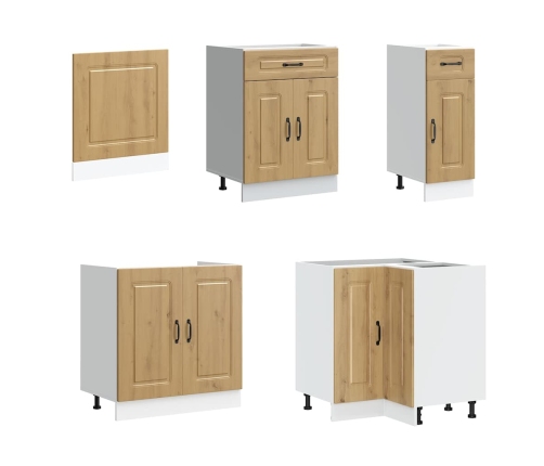 11-Daļīgs Virtuves Skapītis Komplekts, Kalmar, Koka Karas Vidaxl