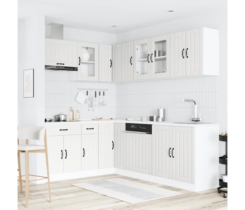 11-Daļīgs Virtuves Skapītis Komplekts, Lucca, Balta Vidaxl