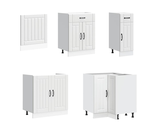 11-Daļīgs Virtuves Skapītis Komplekts, Lucca, Balta Vidaxl