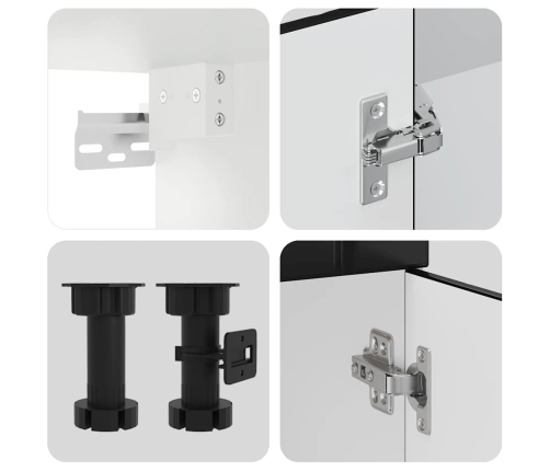 11-Daļīgs Virtuves Skapītis Komplekts, Lucca, Melns Vidaxl