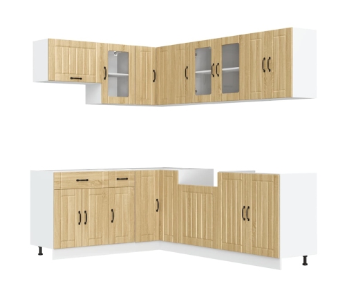 11-Daļīgs Virtuves Skapītis Komplekts, Lucca, Ozolkoka Vidaxl