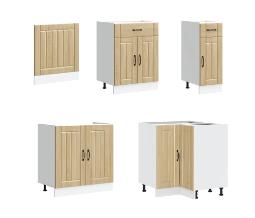 11-Daļīgs Virtuves Skapītis Komplekts, Lucca, Ozolkoka Vidaxl