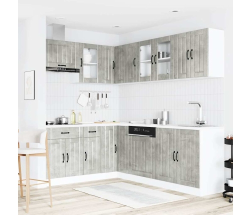 11-Daļīgs Virtuves Skapītis Komplekts, Lucca, Betona Pelēks Vidaxl