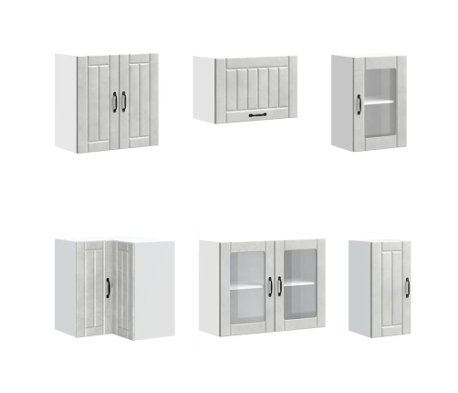 11-Daļīgs Virtuves Skapītis Komplekts, Lucca, Betona Pelēks Vidaxl