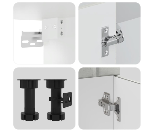 11-Daļīgs Virtuves Skapītis Komplekts, Lucca, Betona Pelēks Vidaxl