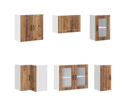 11-Daļīgs Virtuves Skapītis Komplekts, Lucca, Veca Koka Vidaxl