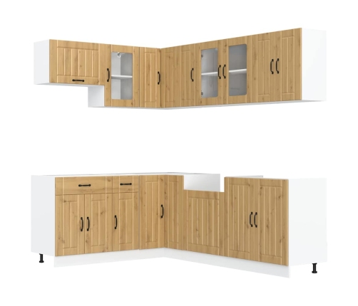 11-Daļīgs Virtuves Skapītis Komplekts, Lucca, Koka Karas Vidaxl