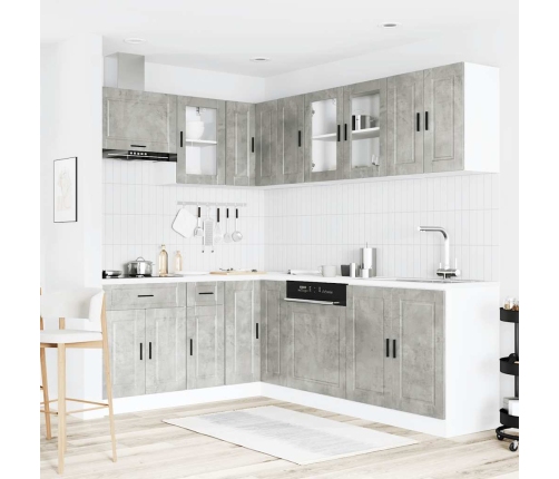 11-Daļīgs Virtuves Skapītis Komplekts, Porto, Betona Pelēks Vidaxl