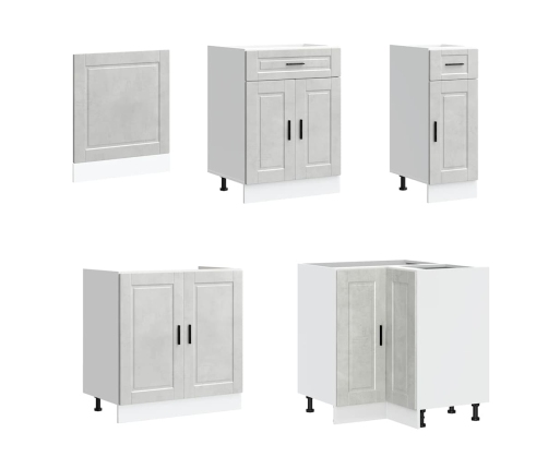 11-Daļīgs Virtuves Skapītis Komplekts, Porto, Betona Pelēks Vidaxl