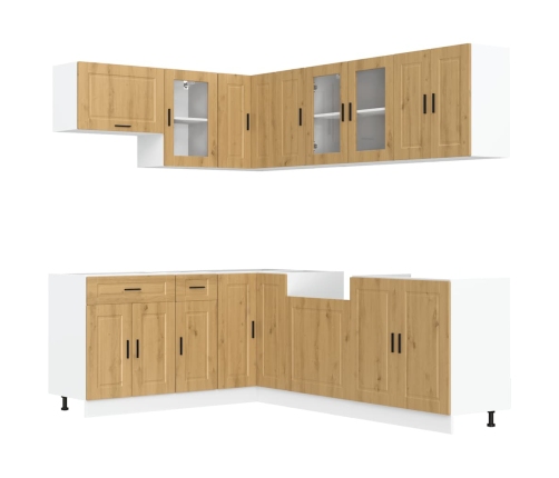 11-Daļīgs Virtuves Skapītis Komplekts, Porto, Koka Karas Vidaxl