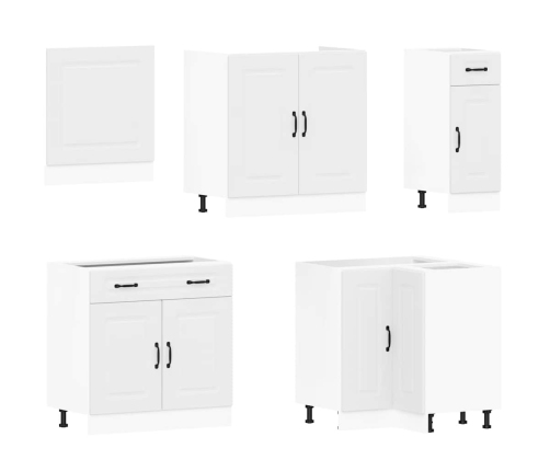 11-Daļīgs Virtuves Skapītis Komplekts, Kalmar, Balts Vidaxl