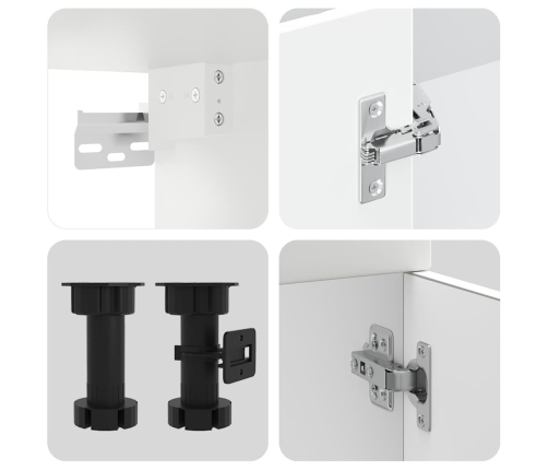 11-Daļīgs Virtuves Skapītis Komplekts, Kalmar, Balts Vidaxl