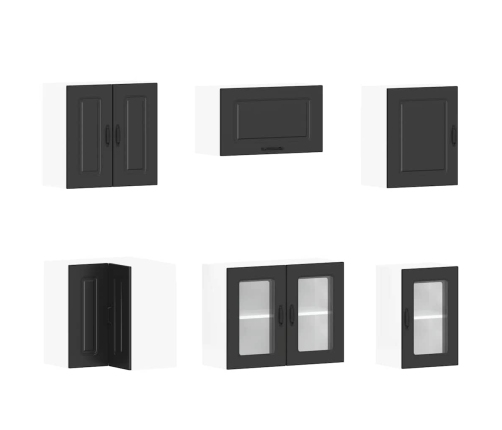 11-Daļīgs Virtuves Skapītis Komplekts, Kalmar, Melns Vidaxl