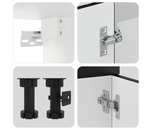 11-Daļīgs Virtuves Skapītis Komplekts, Kalmar, Melns Vidaxl