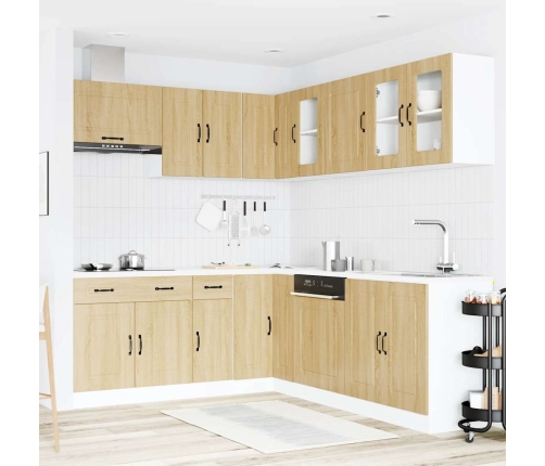 11-Daļīgs Virtuves Skapītis Komplekts, Kalmar, Ozolkoka Vidaxl