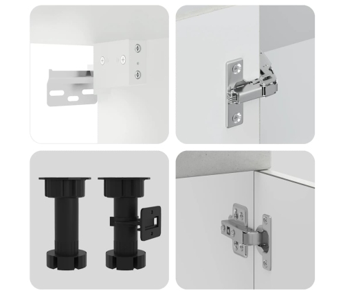 11-Daļīgs Virtuves Skapītis Komplekts, Kalmar, Betona Pelēks Vidaxl